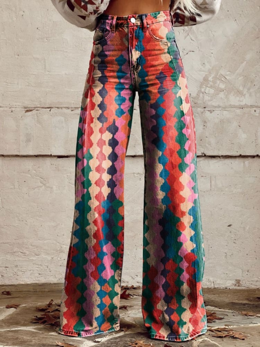 Rina - Bohemian Weite Retro Hose